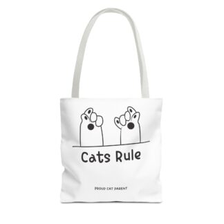 Cats Rule Tote Bag - Proud Cat Parent Gift for Cat Lovers